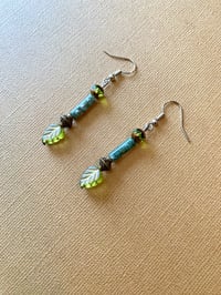 Image 1 of Mossy Leaf Earrings