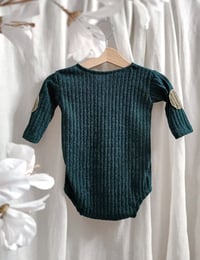 Image 3 of Sitter boys bodysuit for photoshoots| Charlie | emerald  green | 9-12 months