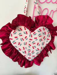 Image 1 of 🍒 Cherry Hearts Ruffle Bag — Sample Sale | £17