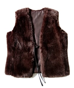Image of Faux Fur Brown Vest