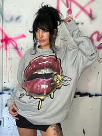 Image 4 of “MY HONEYBEE” CUSTOM PAINTED PULLOVER SWEATSHIRT XL