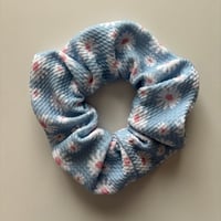 Blue Daisy Bullet Handmade Scrunchie
