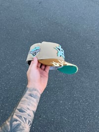 Image 2 of PT.2 AQUA BRIM NEUTRAL TONE HOUSTON ASTROS CUSTOM FITTED CAP