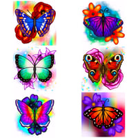 Image 1 of Colorful Butterflies Mini Diamond Painting Kit by Emma Casey