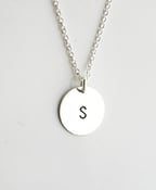 Image of Sterling Silver Custom Initial Charm Necklace