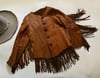 late 1960s handcrafted leather fringe jacket