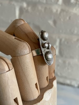 Image of Vintage Brutalist Modern Silver Ring