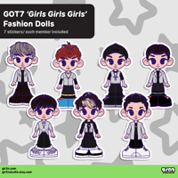Image 2 of got7 'girls girls girls' sticker pack.