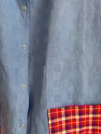 Image 4 of Blue shirt with checks (m/l)