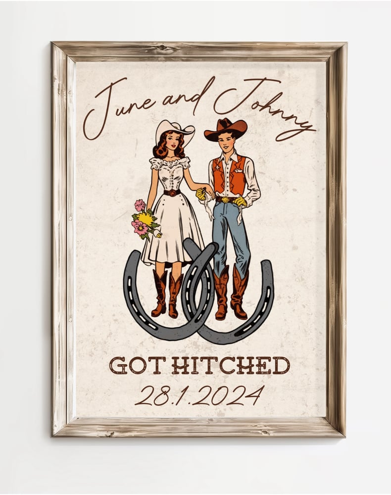 Image of Personalised hitched print 