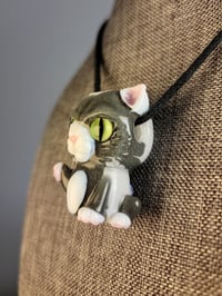 Image 7 of Gray and White Kitty Pendant