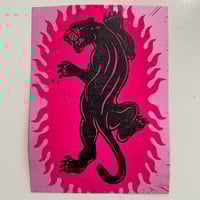 Image 2 of Panther Linocut Prints 
