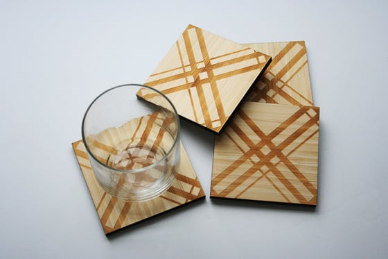 Image of Classic Textile Coasters: Tartain/Plaid
