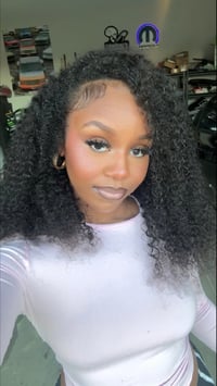 Image 1 of v part kinky curly wig 20” (leave out required) 