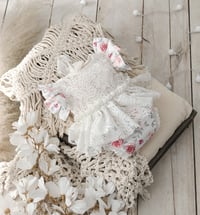 Image 1 of Photo prop | Newborn body-dress for photoshoot | Emily | floral | off white lace