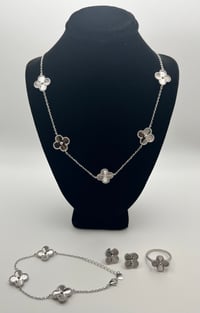 Image 1 of 925 Silver Clover Set