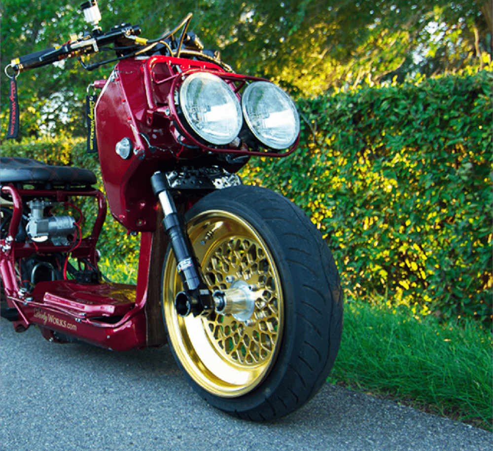 Honda Ruckus Chuckus GY6 Wheel Set Supermesh | Reckless Customs