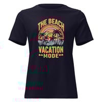 Image 1 of Women's Relaxed T-Shirt, Beach Tropical Vacation Mode Tee