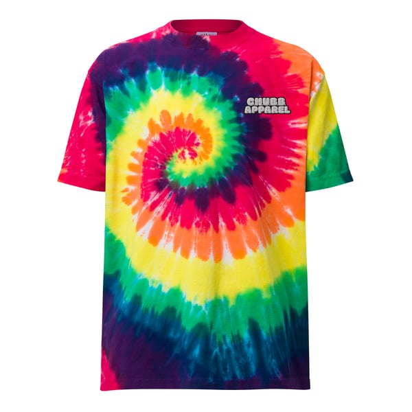 Image of Oversized Tie-Dye T-Shirts (Embroidered Logo)