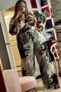 Image 2 of Belted Chiffon Pant Set - was $60