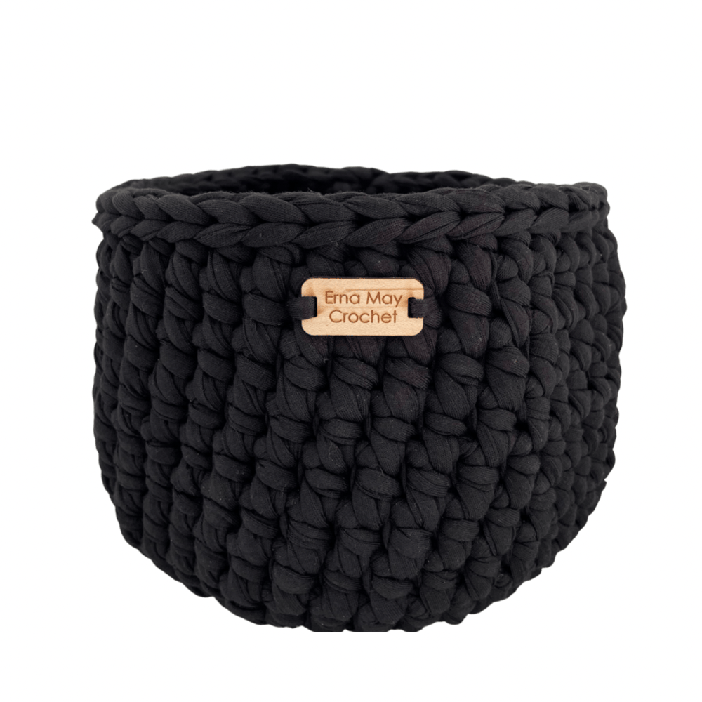Image of T-shirt Yarn Basket (colour: black)