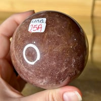 Image 1 of Strawberry Quartz Sphere (40A)