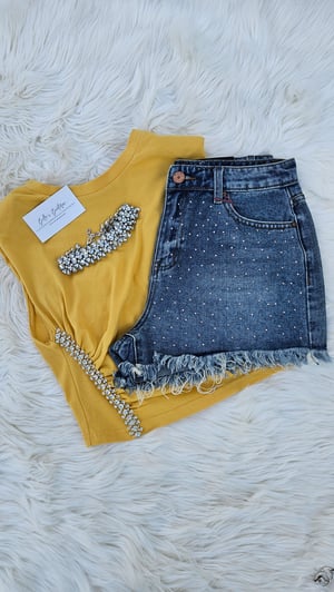 Image of Sunflower Rhinestone Top