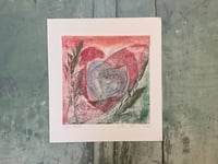 Image 2 of Lace Hearts - Collagraph Print