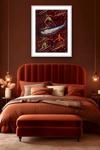 Image 3 of Skiing Sardine Print