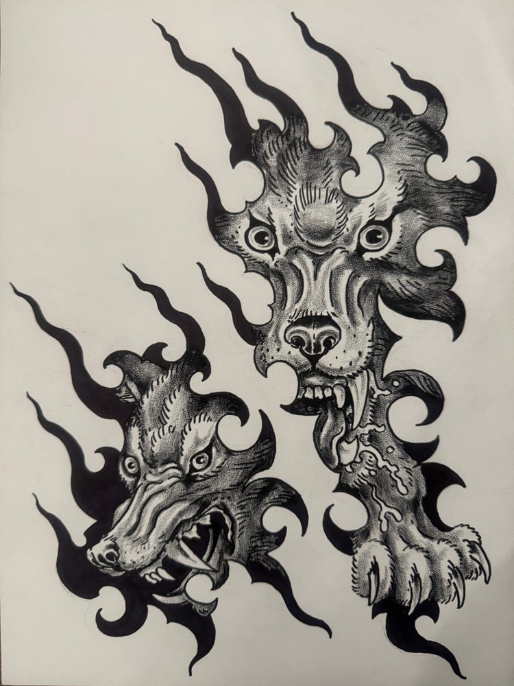 Image of Tim Lehi “Reapers & Wolves #35” Original Art