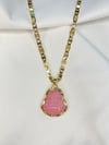 Pretty N Pink Buddha 14K Gold Plated Necklace 