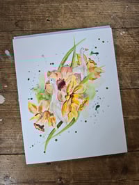 Image 3 of "Geese & Daffodils" Original 