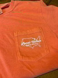 Image 2 of Slow No Wake Short Sleeve Pocket Tee Orange Salmon 