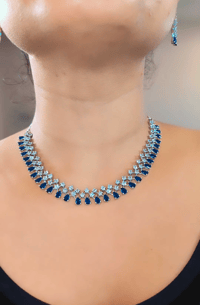 Image 14 of Usha- Simple yet Beautiful American Diamond Necklace Set