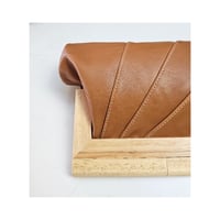 Image 2 of *NEW* Caramel Leather & Timber Clutch