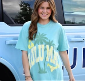 Image of Lulu Mac Blossom Palm Bikini Tees 3- colors