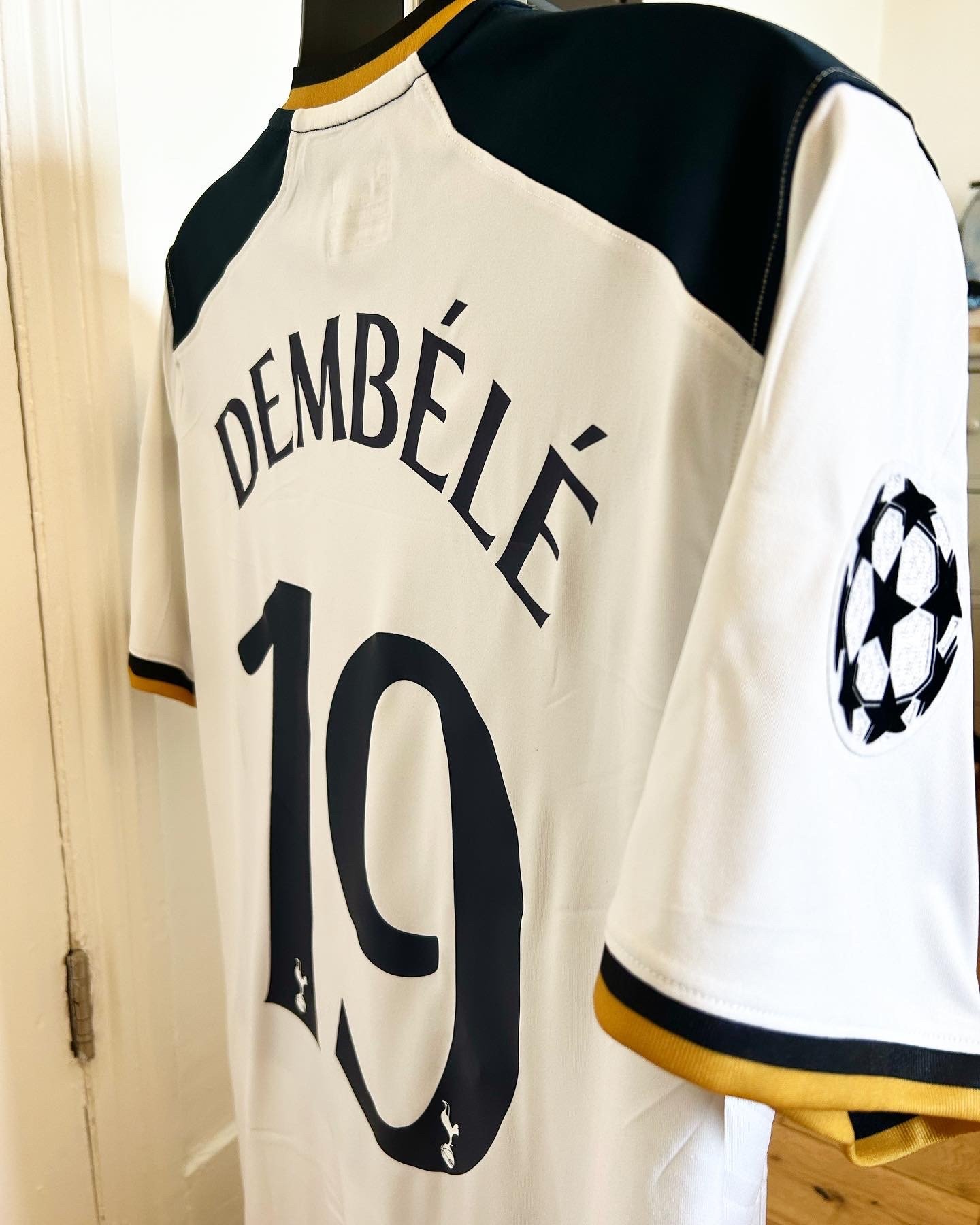 Image of Tottenham Hotspur “DEMBELE 19” 2016/17 Home Shirt + UCL patches (L)