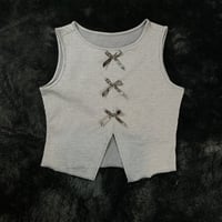 Image 1 of CLT ribbed bow vest