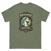 Image 6 of White Horse Saloon Unisex T-Shirt | Western Vintage Horse Lover Bar Tee