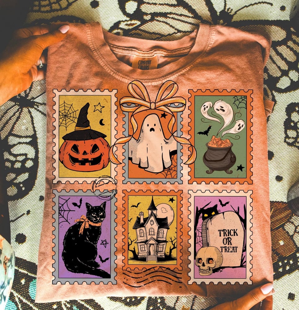 Image of spooky stamps T SHIRT