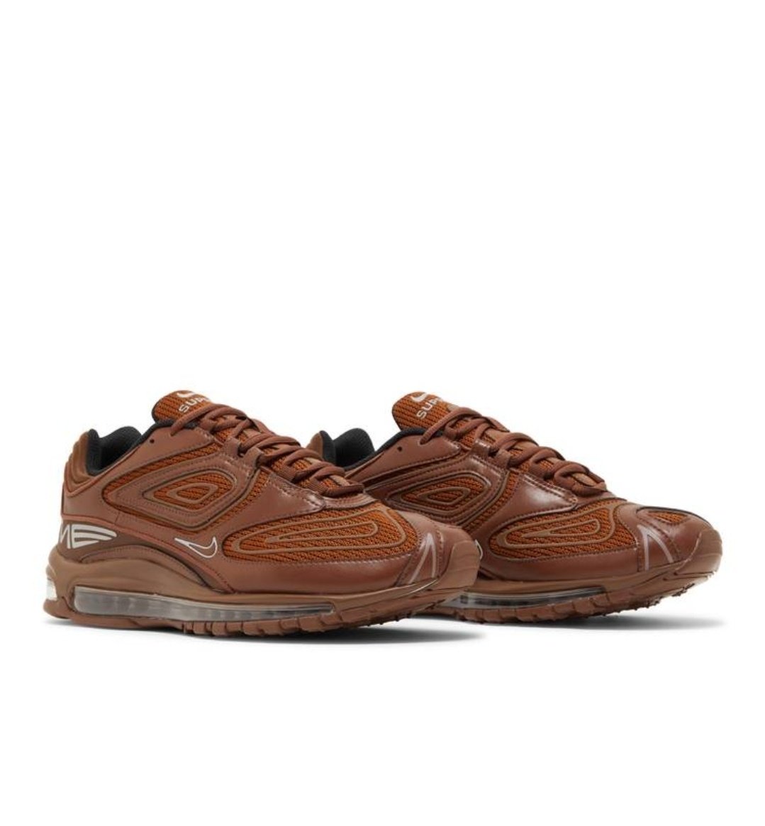 靴 Supreme Brown Leather Sneakers ブランドファッション - Supreme Brown Leather Sneakers