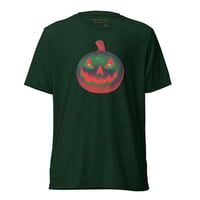 Image 15 of Short Sleeved T-shirt (Adult M/F) - Jack O Lantern Retro Orange Glow