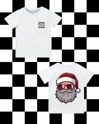 T-SHIRT: Leopard Print Santa