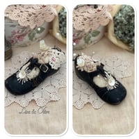 Image 4 of Handmade vintage black shoe pin cushion