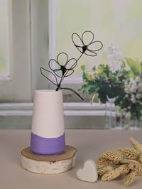 Image 1 of Petit vase fond violet