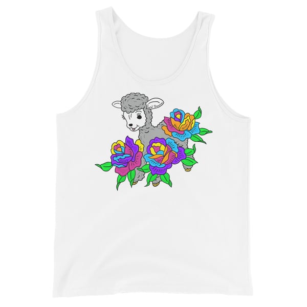 Image of FERAL DREAMERS- FLOWER TANK -WHITE