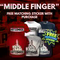 Image 1 of Middle Finger Black w/ FREE Matching Sticker