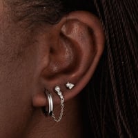Image 3 of Scream Pretty Pearl & Sparkle Single Flatback Earring