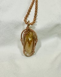  Honey Calcite Amulet