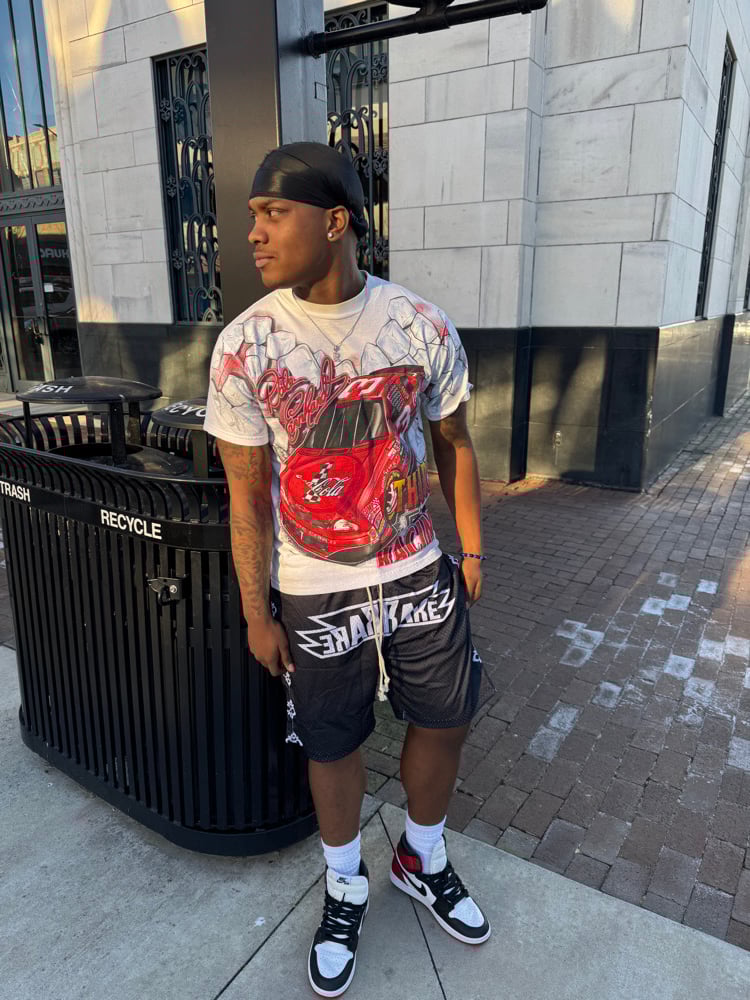 RAREEE MESH SHORTS (BLACK/WHITE)